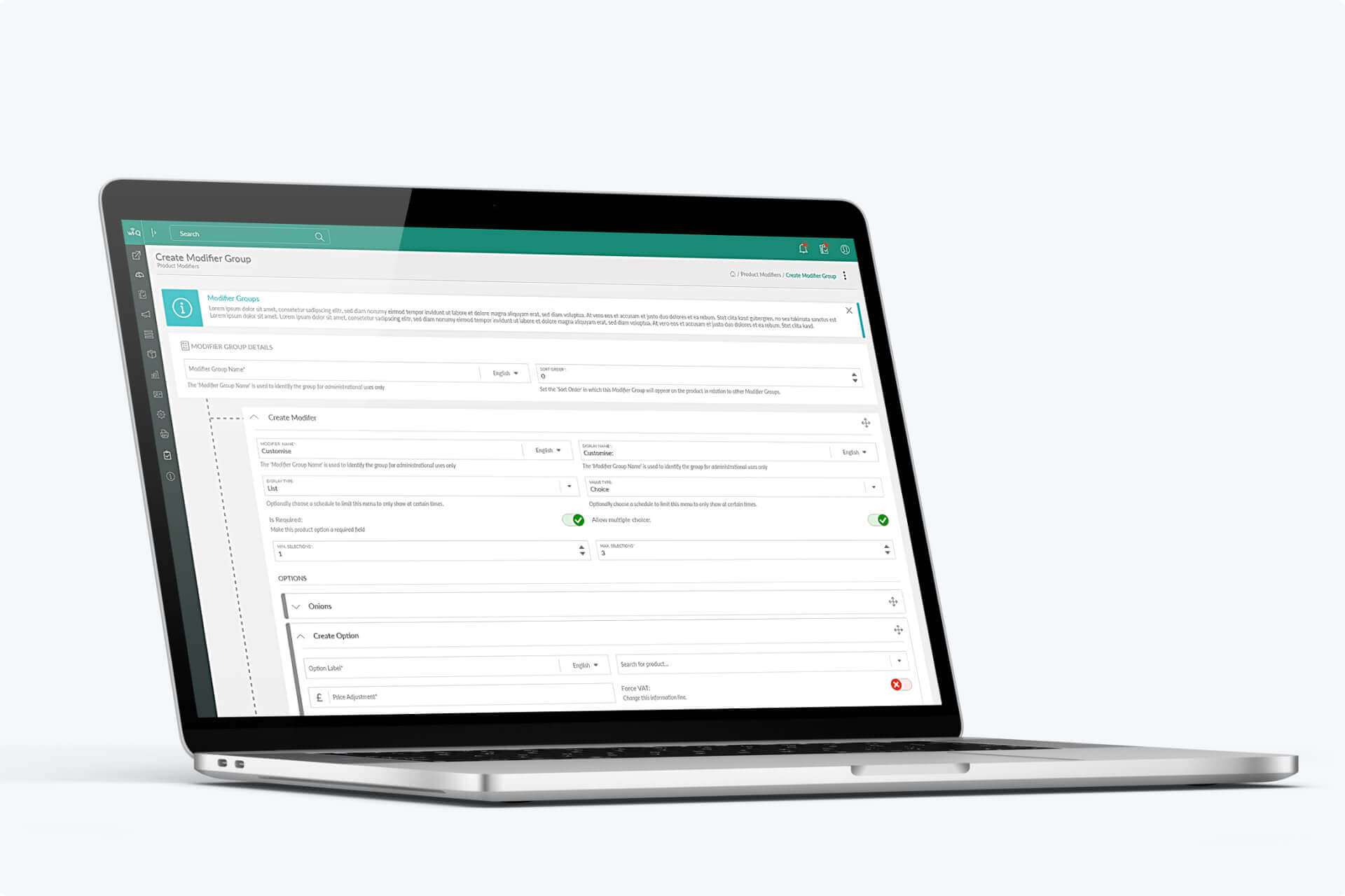 wi-Q admin and operational interface